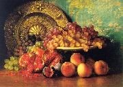 George Henry Hall Figs, Pomegranates, Grapes and Brass Plate China oil painting reproduction
